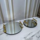 Set Bandejas Tipo Espejo X2 unidades Circulares