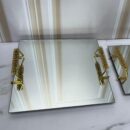 Set Bandejas Tipo Espejo X2 Unidades Cuadradas