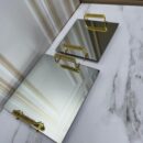 Set Bandejas Tipo Espejo X2 Unidades Cuadradas