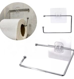 Gancho Adhesivo Para Papel Higienico Metalico Inoxidable