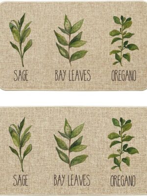 Set de tapetes de lino: Elegante, absorbente y duradero. Perfecto para tu cocina. Especias