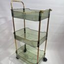 Organizador Acrilico 3 Pisos Con Ruedas bases Metalicas