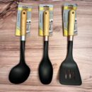 Cucharones Mango madera y oro rosa